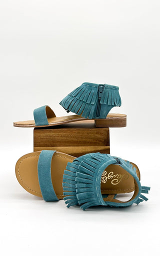 Fringe Star Naughty Monkey Teal Sandal-Sandals-Naughty Monkey-Motis & Co Boutique, Women's Fashion Boutique in Carthage, Missouri