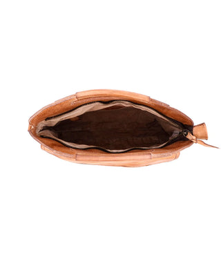 Greenway Tan Leather Crossbody Clutch by Bed|Stu-Handbags-Bedstu-Motis & Co Boutique, Women's Fashion Boutique in Carthage, Missouri