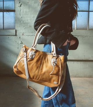 Rockababy Rustic Cashew Leather Handbag by Bed|Stu-Handbags-Bedstu-Motis & Co Boutique, Women's Fashion Boutique in Carthage, Missouri