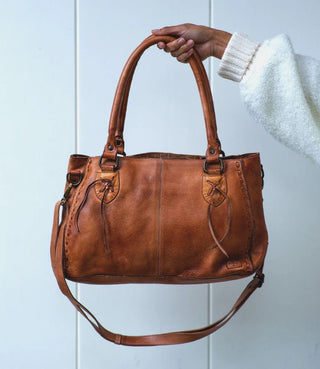 Rockababy Tan Leather Handbag by Bed|Stu-Handbags-Bedstu-Motis & Co Boutique, Women's Fashion Boutique in Carthage, Missouri