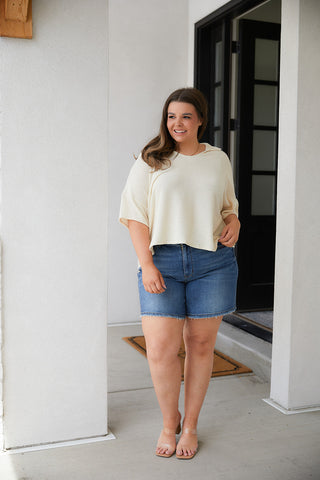 Brianna Boxy Crop Top-Short Sleeves-Ave-Motis & Co Boutique, Women's Fashion Boutique in Carthage, Missouri