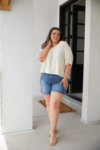 Brianna Boxy Crop Top-Short Sleeves-Ave-Motis & Co Boutique, Women's Fashion Boutique in Carthage, Missouri