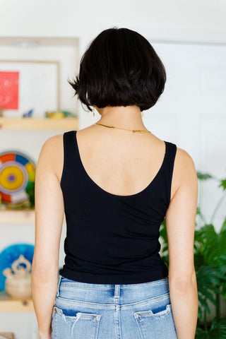 Carefree Seamless Reversible Tank in Black-Tanks-Ave-Motis & Co Boutique, Women's Fashion Boutique in Carthage, Missouri