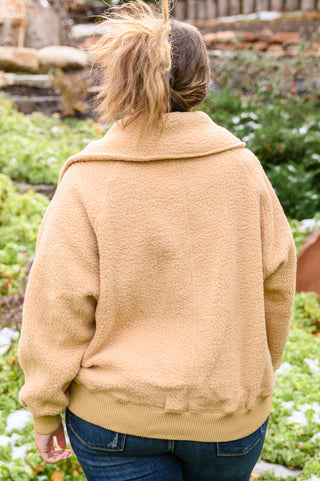 Don't Stress Oversized Collar Sherpa Jacket In Taupe-Womens-Ave-Motis & Co Boutique, Women's Fashion Boutique in Carthage, Missouri