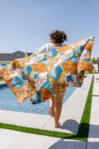 Luxury Beach Towel in Block Floral-Towels-Ave-Motis & Co Boutique, Women's Fashion Boutique in Carthage, Missouri