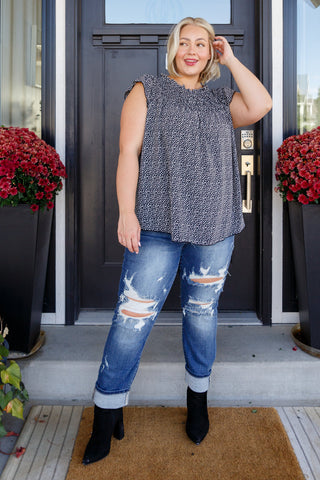 Not So Conventional Cap Sleeve Top-Short Sleeves-Ave-Motis & Co Boutique, Women's Fashion Boutique in Carthage, Missouri