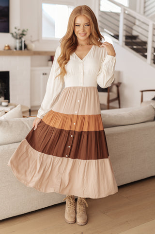 Spice of Life Color Block Midi Dress-Dresses-Ave-Motis & Co Boutique, Women's Fashion Boutique in Carthage, Missouri