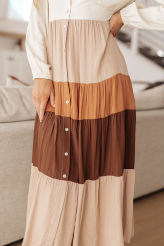 Spice of Life Color Block Midi Dress-Dresses-Ave-Motis & Co Boutique, Women's Fashion Boutique in Carthage, Missouri