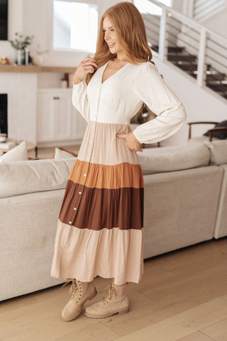 Spice of Life Color Block Midi Dress-Dresses-Ave-Motis & Co Boutique, Women's Fashion Boutique in Carthage, Missouri