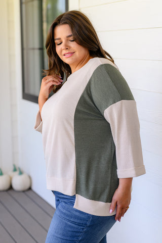 Split Personality Color Block Top-Long Sleeves-Ave-Motis & Co Boutique, Women's Fashion Boutique in Carthage, Missouri