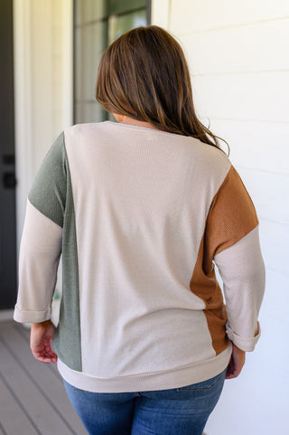 Split Personality Color Block Top-Long Sleeves-Ave-Motis & Co Boutique, Women's Fashion Boutique in Carthage, Missouri