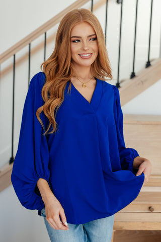 What Do You Say Balloon Sleeve Blouse-Sweaters-Ave-Motis & Co Boutique, Women's Fashion Boutique in Carthage, Missouri