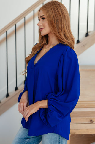 What Do You Say Balloon Sleeve Blouse-Sweaters-Ave-Motis & Co Boutique, Women's Fashion Boutique in Carthage, Missouri