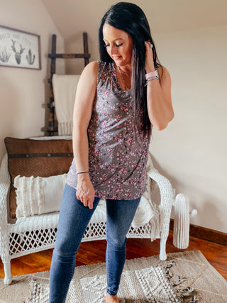 Clarie Floral Sleeveless Blouse-Tanks-HEIMISH-Motis & Co Boutique, Women's Fashion Boutique in Carthage, Missouri