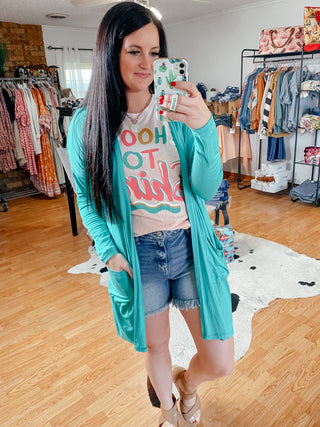 Callie Teal Cardigan-Cardigans-Texas True Threads-Motis & Co Boutique, Women's Fashion Boutique in Carthage, Missouri