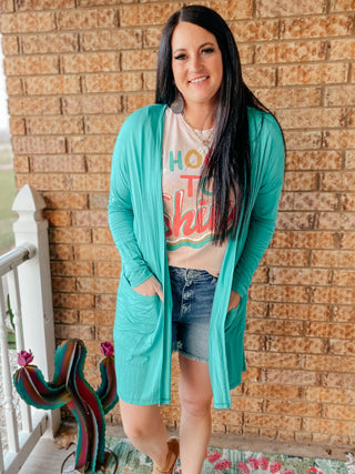 Callie Teal Cardigan-Cardigans-Texas True Threads-Motis & Co Boutique, Women's Fashion Boutique in Carthage, Missouri