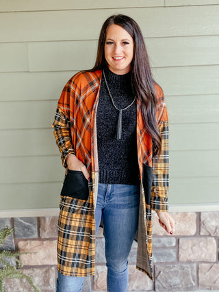 Piper Mix Plaid Cardigan-Cardigans-BiBi-Motis & Co Boutique, Women's Fashion Boutique in Carthage, Missouri